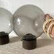 Plafonniers vintage globes en verre fumé
