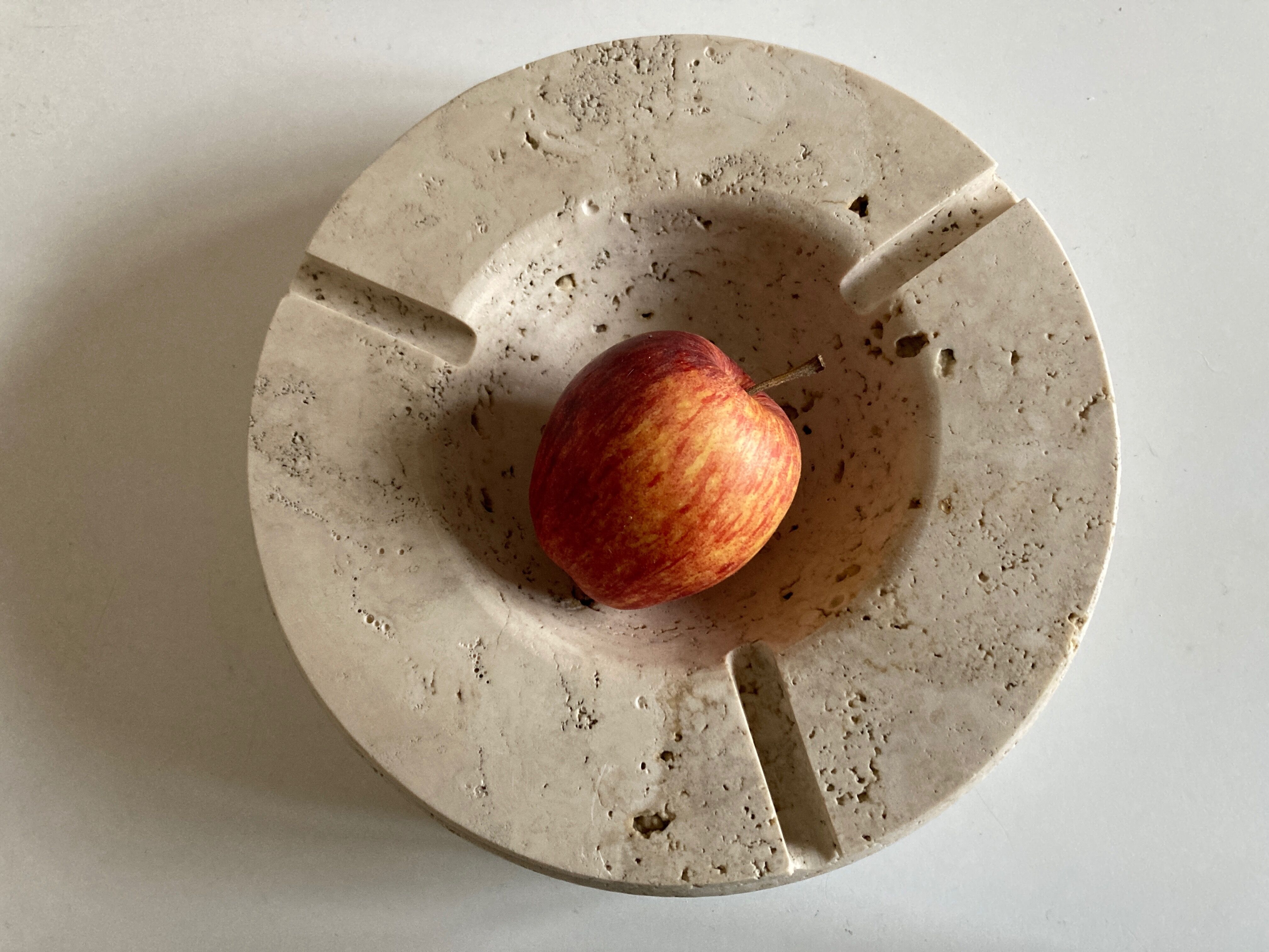 Travertine ashtray XXXL Italian neoclassical work 1970