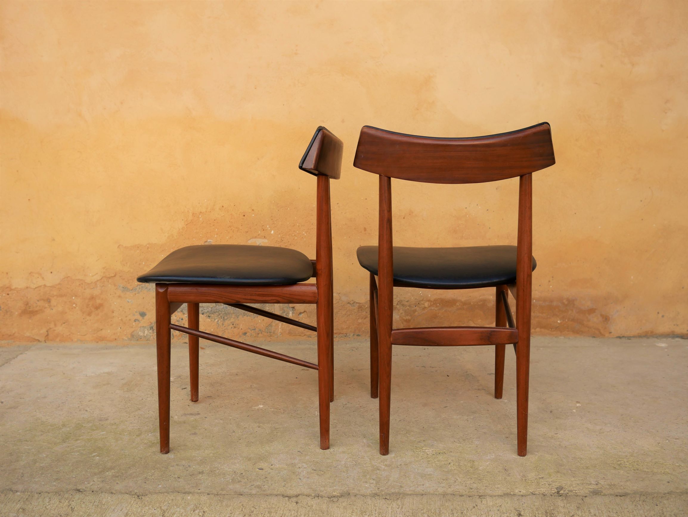 Vintage Scandinavian teak and skai chair