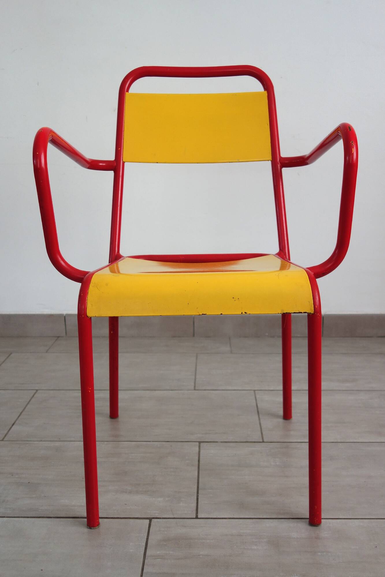 Stella metal armchair, indislocable, 50s