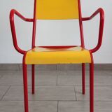 Stella metal armchair, indislocable, 50s