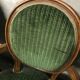 Pair of armchairs Louis XVI green convertibles