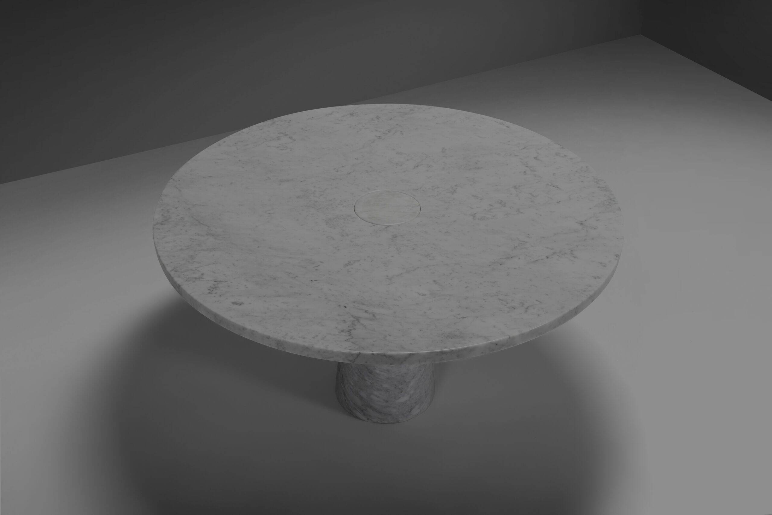 Original "Eros" dining table in Carrara marble by Angelo Mangiarotti, Italy