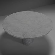 Table à manger originale « Eros » en marbre de Carrare par Angelo Mangiarotti, Italie