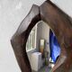 Brutalist wooden mirror 1900