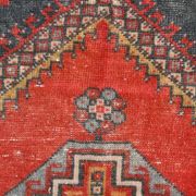 57s Antique Red & Navy Blue Vintage Persian Rug, 106x201Cm
