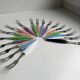 Set of 18 mini forks fruit aperitif 70s