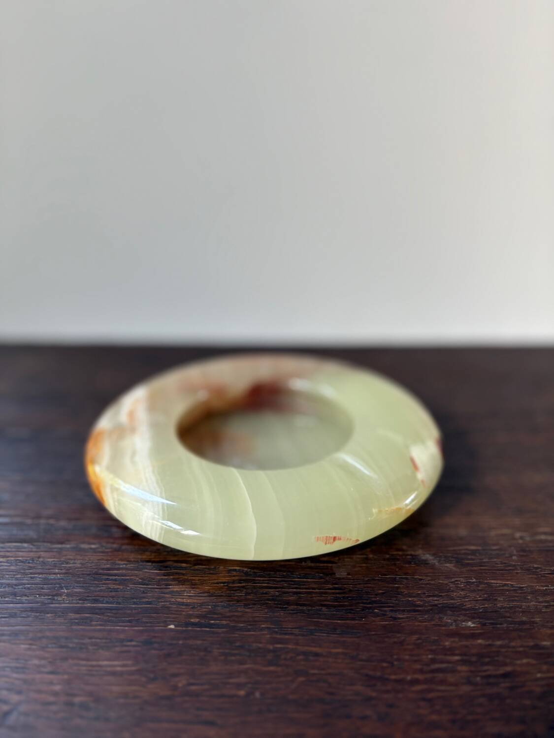 Vintage onyx ashtray natural stone