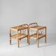 Midcentury Modern Italian Bamboo Side Tables, set of two, Italy 1960s