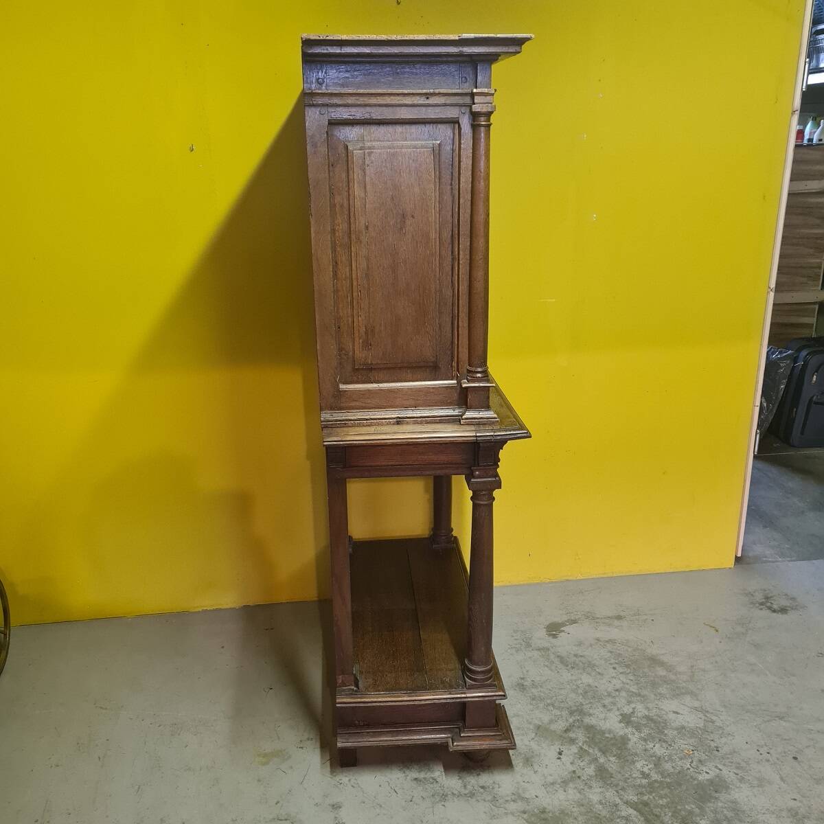 Antique French Oak Table Cabinet, Partly 18th Century