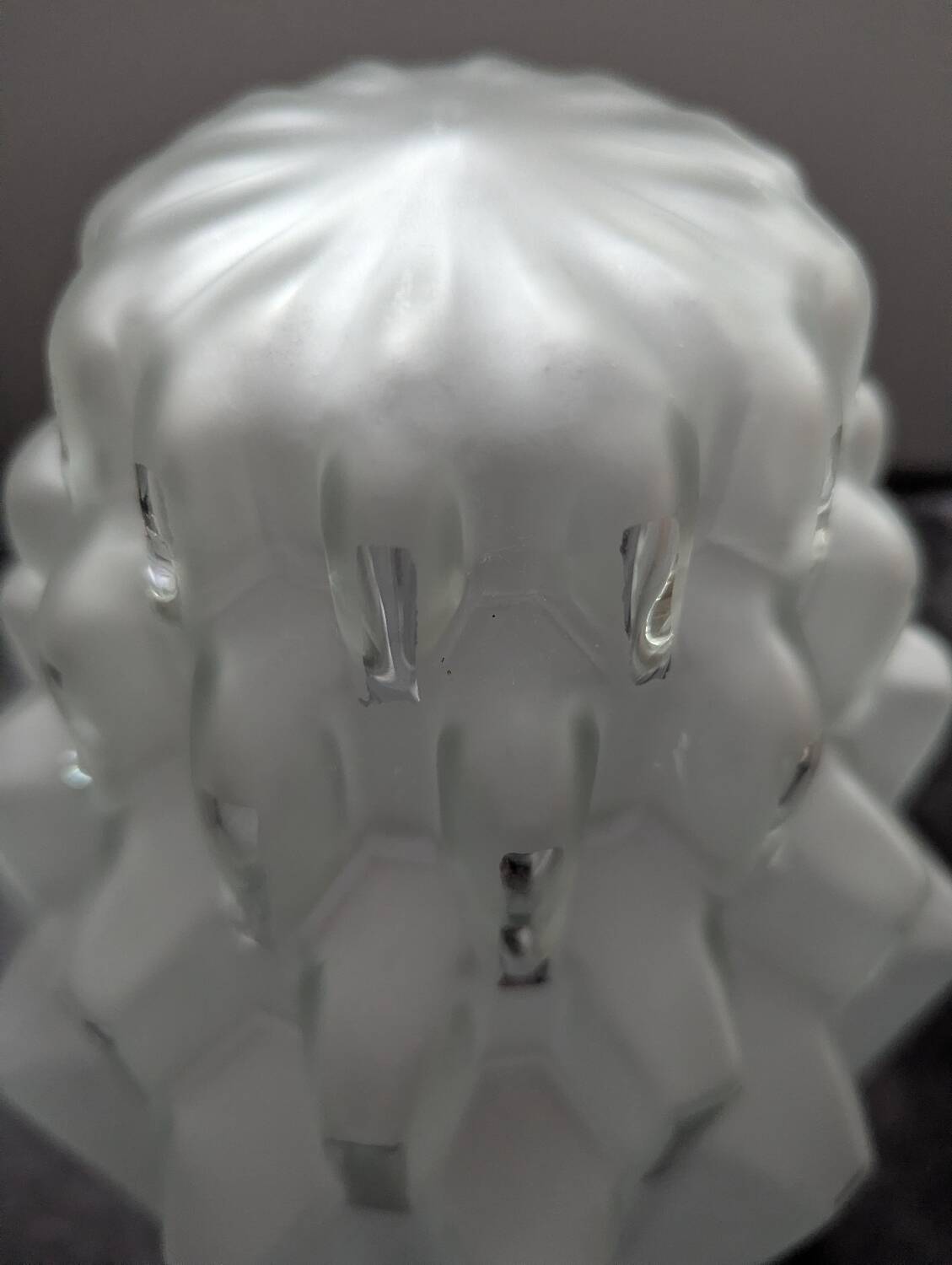 Ancien grand plafonnier lampe à poser globe Skyscraper verre Art déco