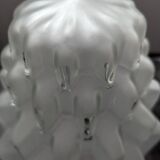 Ancien grand plafonnier lampe à poser globe Skyscraper verre Art déco