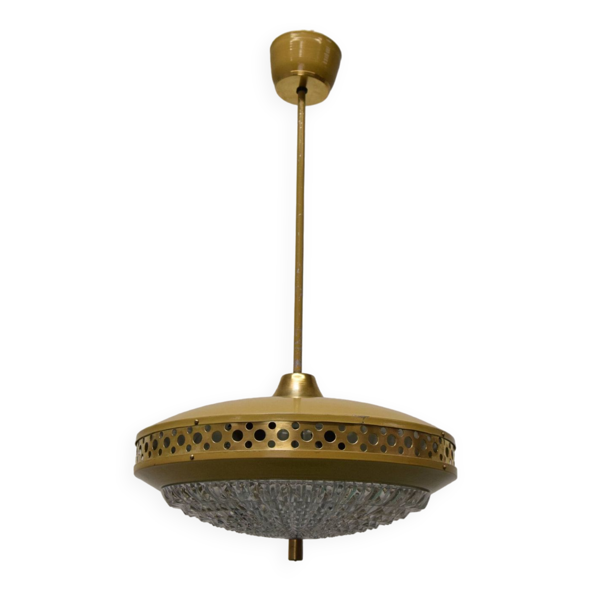 1970s Space Age Metal Pendant by LUDIB Bratislava