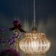 Vintage amber glass globe pendant light