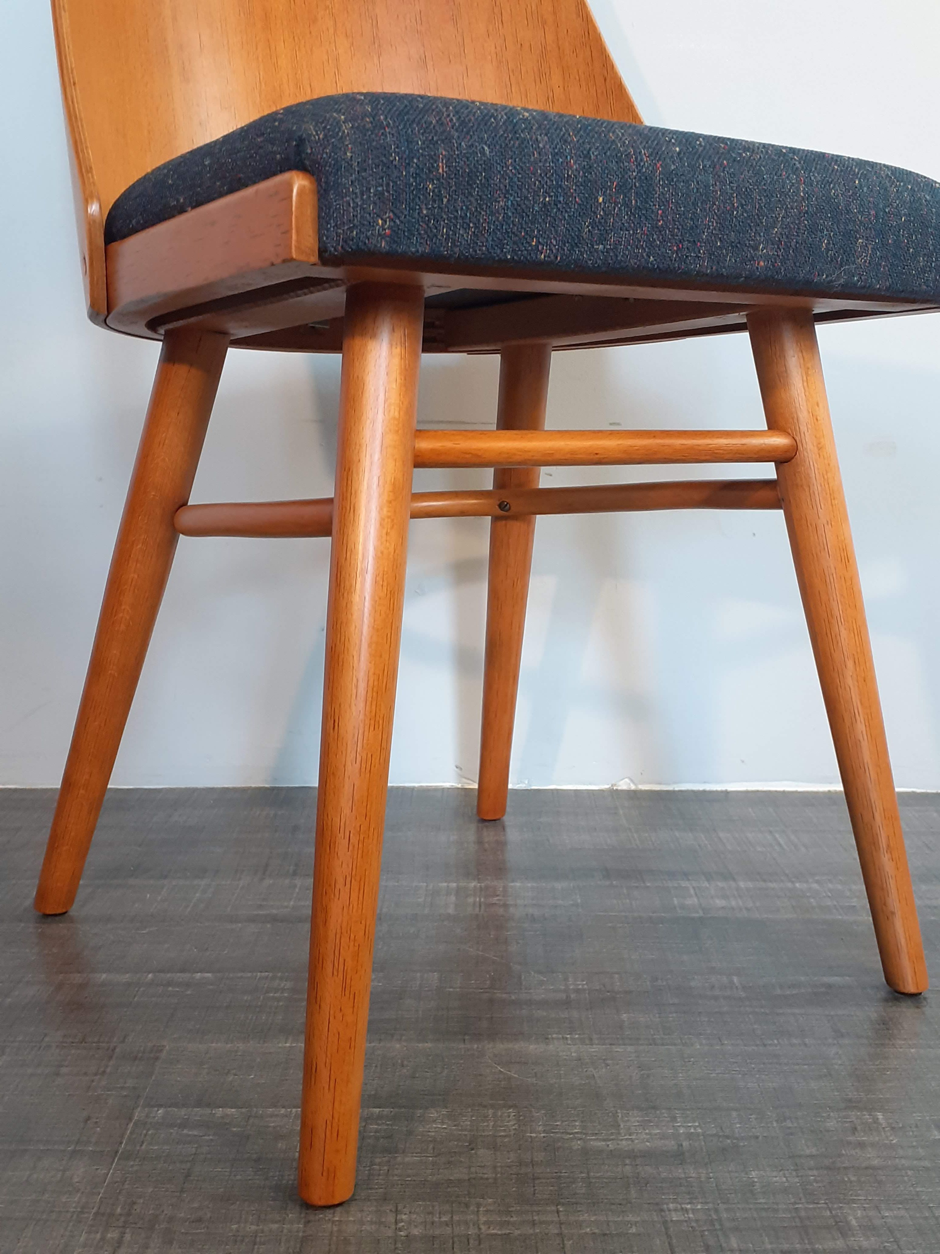 Set of 6 renovated chairs, design Oswald Haerdtl by Ton, Czech, 1960s