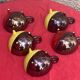 5 cups and 5 saucers signed Luc vallauris vintage