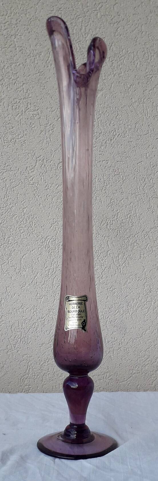 Bubbled glass bud vase