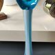 Vase Murano Calla. Forme.florale de Fleur d'Arum. Tons bleus. Haut 41 cm