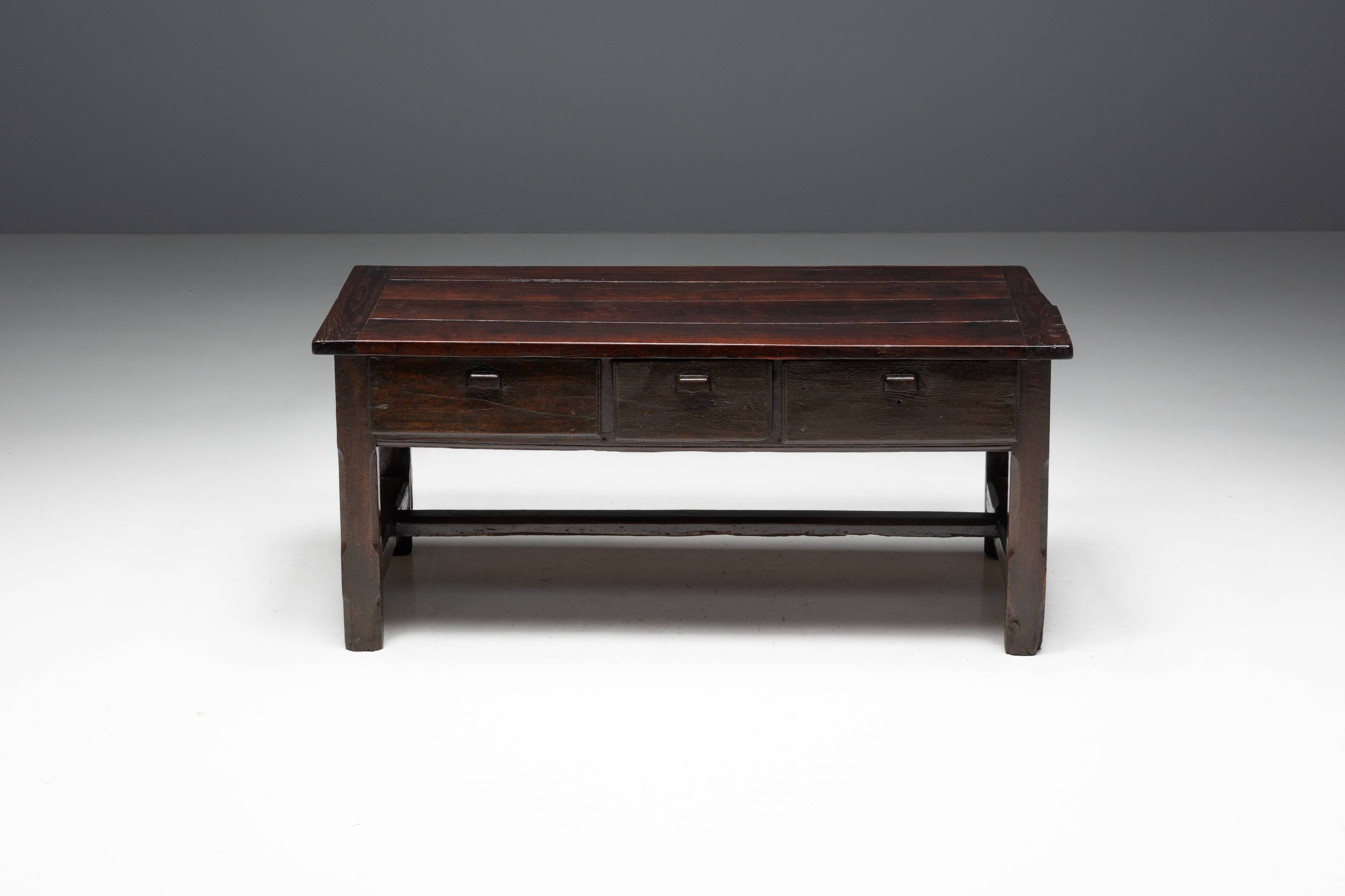 Wabi Sabi Brutalist Workbench, France, 19th Century
