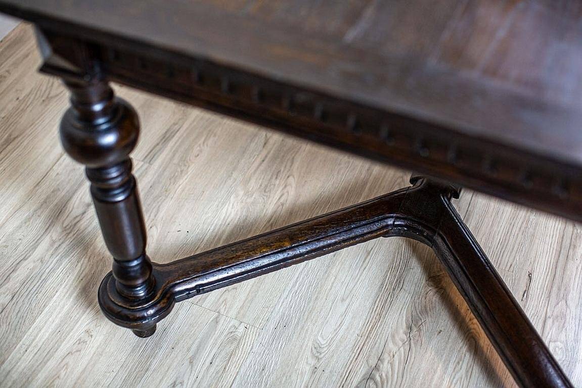 Antique Rectangular Oak Dining Table, 1890s