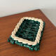 Vintage woven green ceramic trivet from the 70s, handmade.