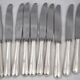 Christofle America, Art Deco 12 table knives, silver-plated, excellent condition.