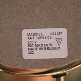 Set of 2 desk or table lamps in brass by Massive Belgium 1980's