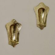 Pair of Swedish brass wall lights, mid-20th century.