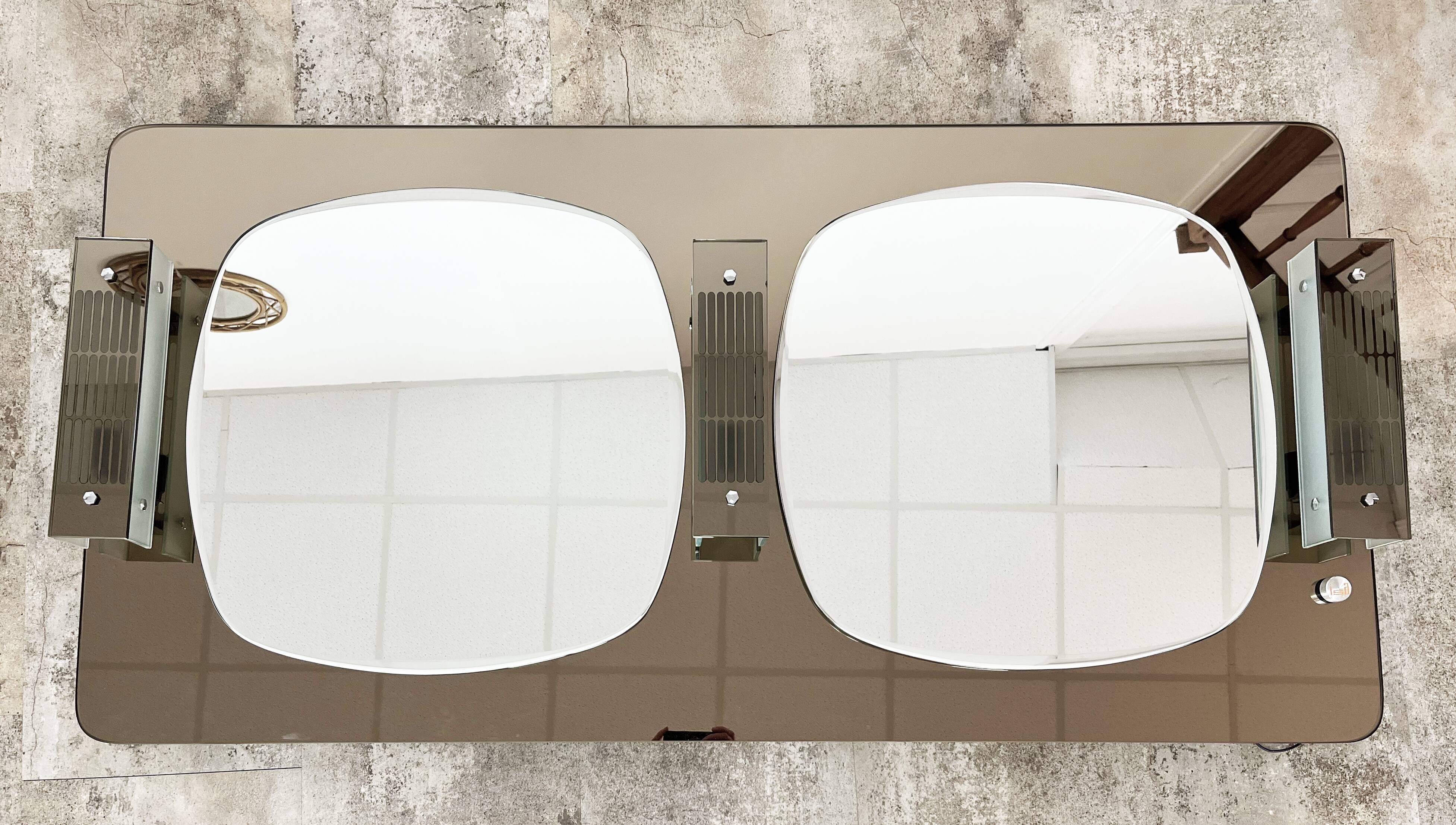 Miroir double glace vintage années 70