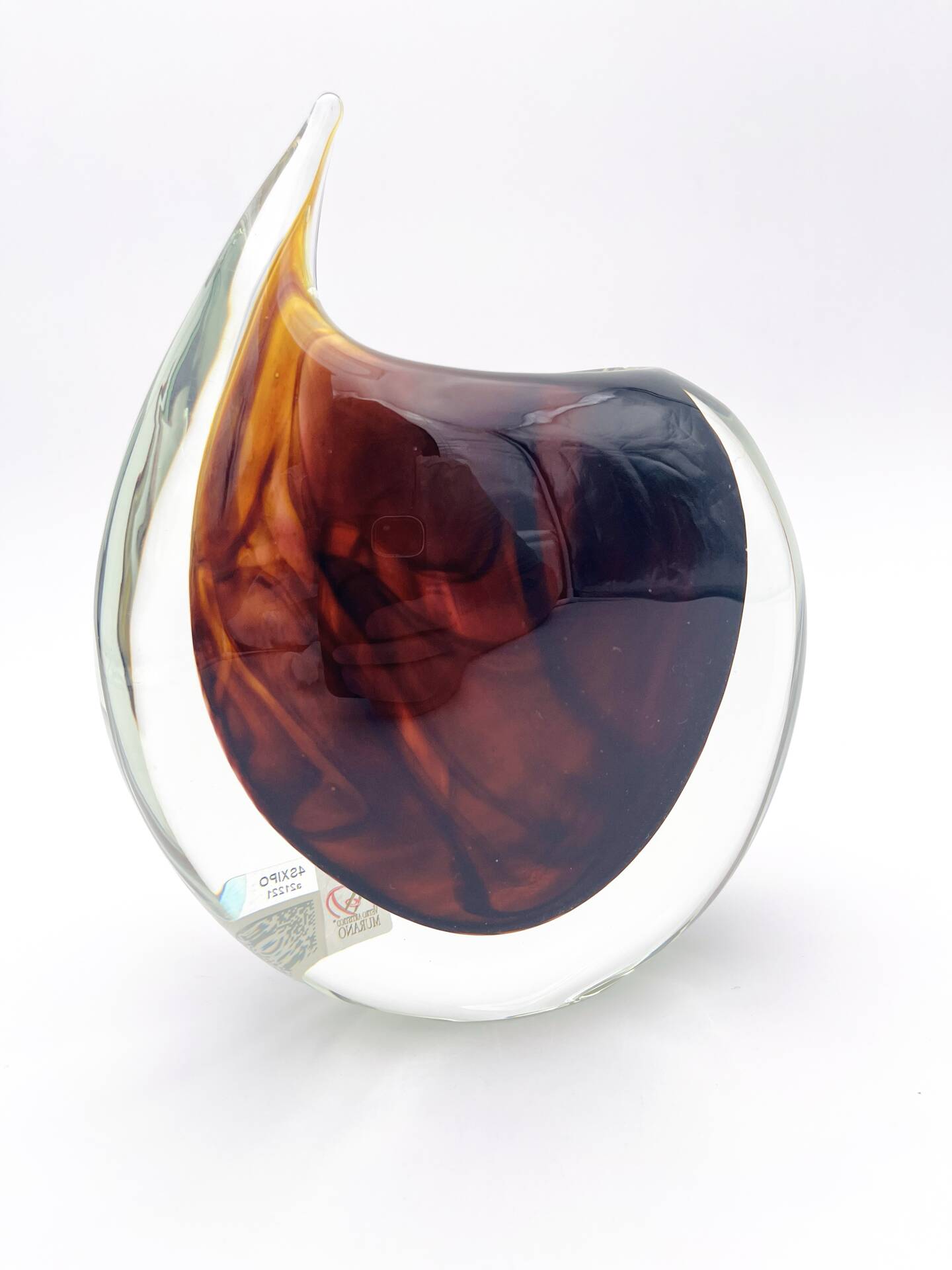 Vase Sculpture Murano Sommerso Michele Onesto Oball Art Glass Signed