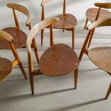 Ensemble de huit chaises de salle à manger danoises du milieu du siècle par Hans J. Wegner, années 1950