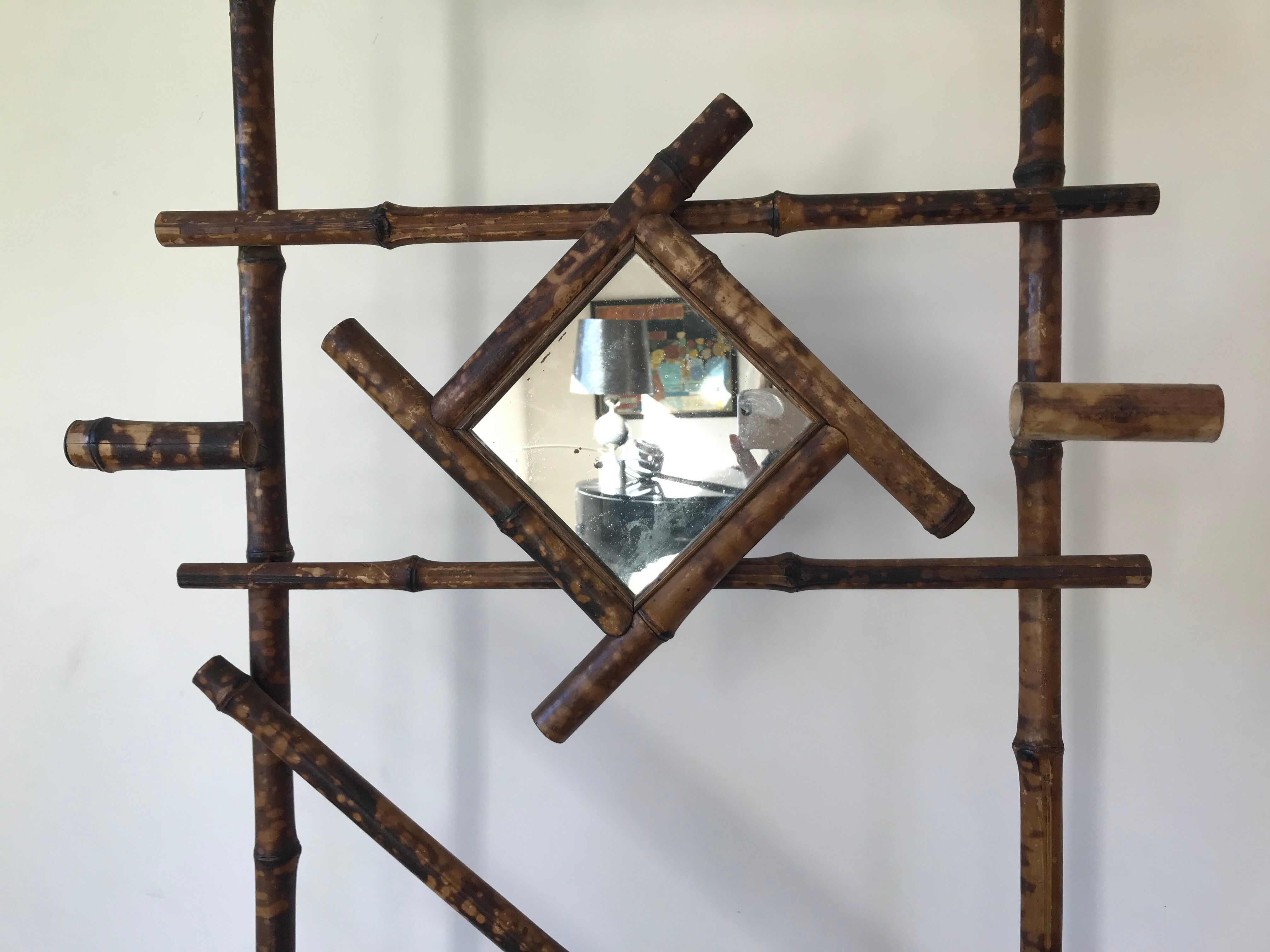 Bamboo coat rack cloakroom