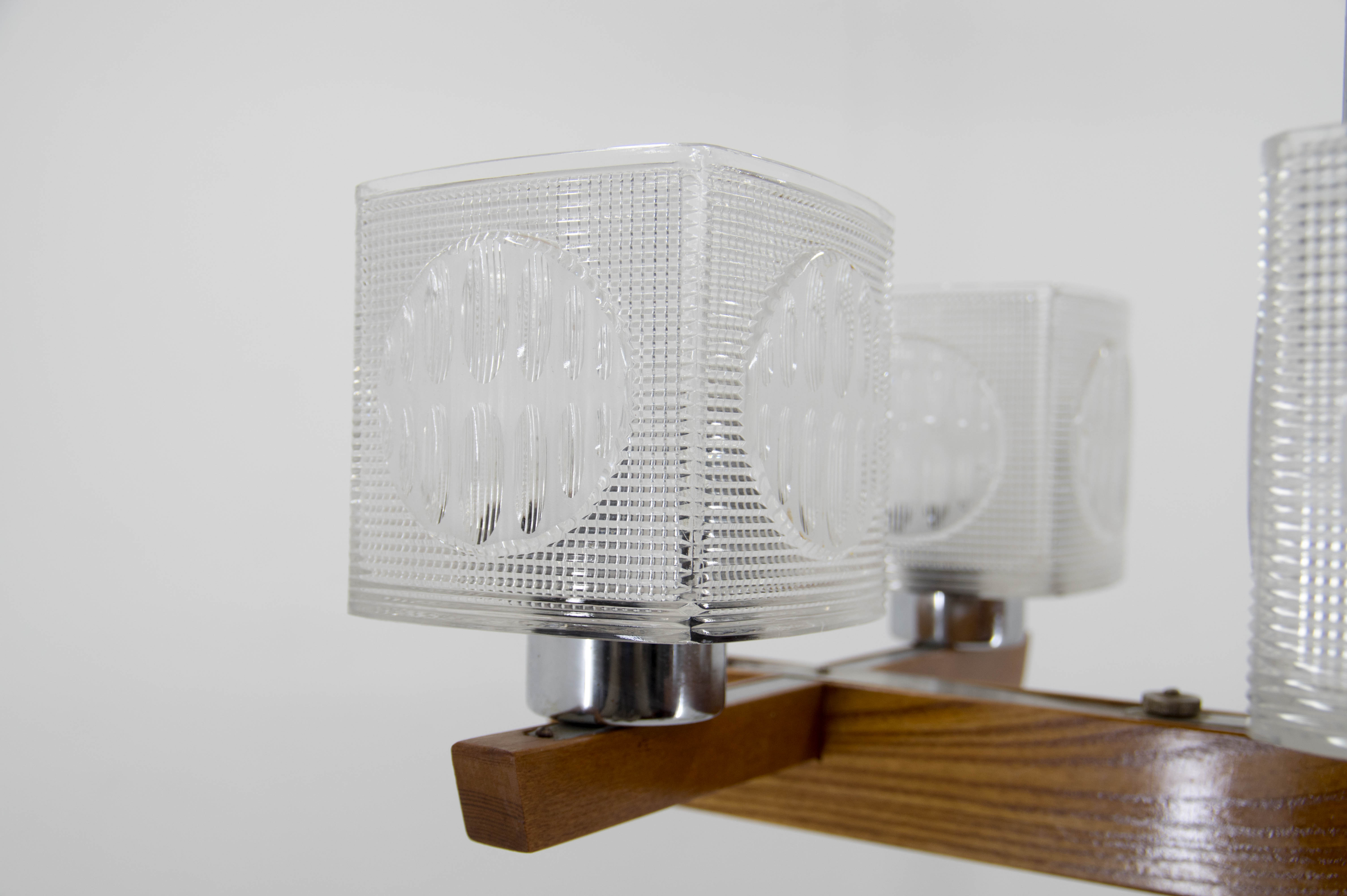 Mid-century chandelier by instala decin, 1970s