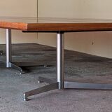 Table de conférence en palissandre d'Osvaldo Borsani pour Tecno 1968