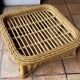 Carré pouf ou repose pied en rotin
