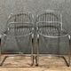 Pair of chromed metal chairs 1970
