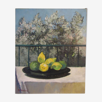 Lemons - Oil on canvas - Bernard Neveu