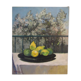 Lemons - Oil on canvas - Bernard Neveu