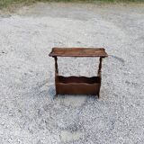 Porte-revue ancien  panier bois