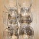 6 verres en cristal gravés épis