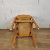 Scandinavian chair in upcycled solid wood post