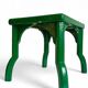Antique Painted Accent Table with Vintage Floral Top, Bohemian Style