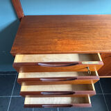 Unité murale modulaire en teck vintage scandinave “Veggen De Luxe”, Norvège