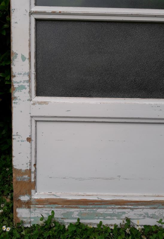 Door vintage translucent glazing