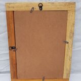 A4 photo frame in polychrome wood with butterfly naturalist board