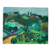 Tableau, huile sur toile paysage naïf