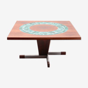 Table basse design danoise avec carreaux de céramique, 1960