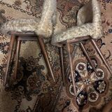 Paire de chaises moumoute