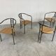 Post modern dining chairs and table, 1980s