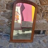 Mirror beveled mirror wooden frame
